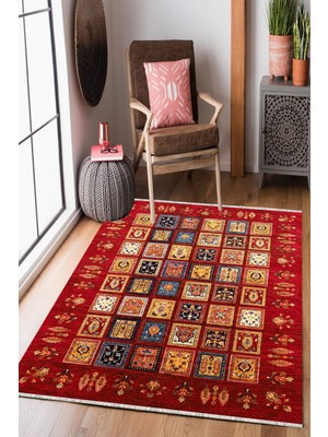 Homier Collection Kısa Saçaklı Westa Serisi Yıkanabilir Kaymaz Taban Antibakteriyel Kilim OT-4013B