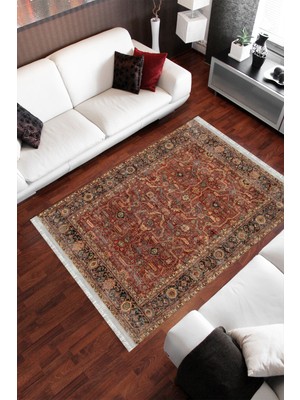 Homier Collection Kısa Saçaklı Westa Serisi Yıkanabilir Kaymaz Taban Antibakteriyel Kilim OT-4030A