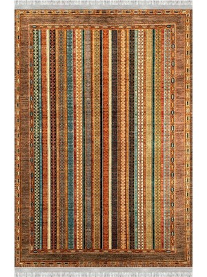 Homier Collection Kısa Saçaklı, Cotton Serisi Yıkanabilir Kaymaz Taban Antibakteriyel Kilim OT-4056A