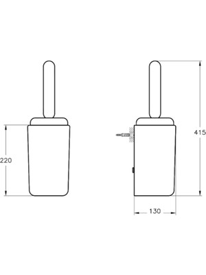 VitrA Liquid A44566 Tuvalet Fırçalığı, Duvardan, Krom