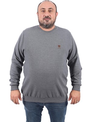 Starbattal Büyük Beden Sweatshirt Gipeli Casual 22712-ANTRASIT