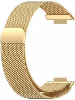 Tagomoon Huawei Watch Fit 2 Uyumlu Hasır Metal Örgü Işlemeli Mıknatıslı Kordon Kayış