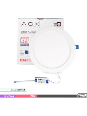 Ack Ap01-02030  20 W Sıva Altı Led Spot Beyaz Işık