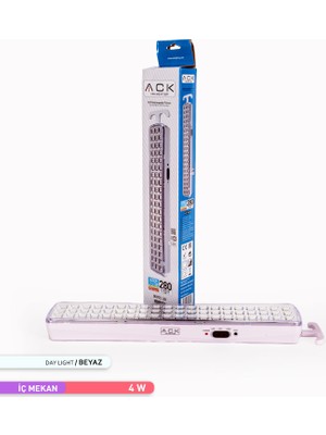 Ack Şarj Edilebilir 60 Led'li Acil Durum Aydınlatması AC01-00330