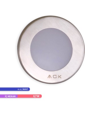 Ack Mavi Renk Yuvarlak LED Merdiven Duvar Armatürü AH07-00764