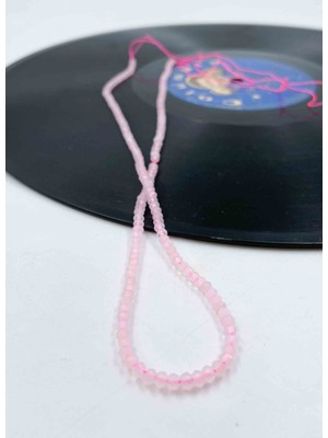 Mucize Taş Pembe Kuvars Doğal Taş Dizi 2*3 mm