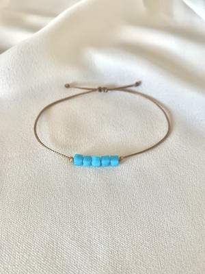 Atelier Çağla Mavi Küp Bileklik