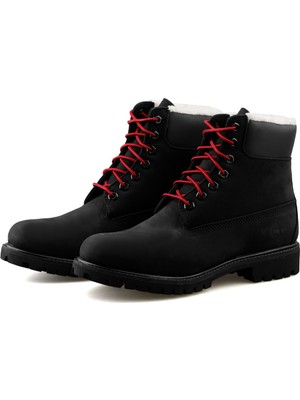 Timberland 6 In Premium Fur Warm Lined Boot Erkek Günlük Bot TB0A2EDY0011 Siyah