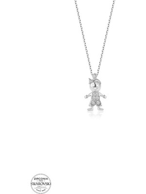MONAROZA  Swarovski Zirconia Evlat 925 Ayar Gümüş Kolye