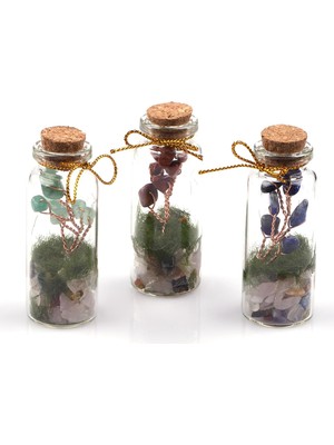 Alibaba Doğaltaş Doğal Taş Tüp Şişe Içinde Dekoratif Ağaç 7'li Set