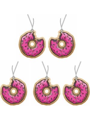 Jet Hızında Jethızında 5'li Set Donut Tasarımlı Sevimli Dekoratif Araç Kokusu