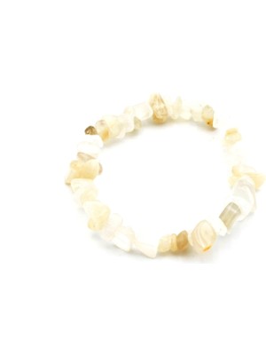 Murty99 Hakiki Doğal Kırık Taş Ay Taşı Bileklik 1.kalite Doğal Taş