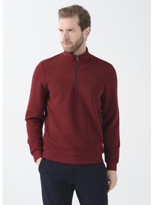 Fabrika Comfort Dik Yaka Düz Kırmızı Erkek Sweatshirt cm Swt 2