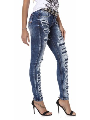 Cipo & Baxx WD479 Yamalı Yırtık Jeans