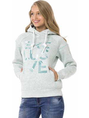 Cipo & Baxx WL330 Kapüşonlu Kışlık Mint Sweatshirt