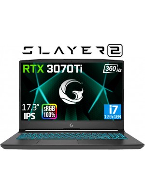 Game Garaj Slayer2 D5 10XL-3070TI C2 İntel Core i7-12700H 32GB 1TB SSD RTX3070TI 8GB 17.3" Freedos Taşınabilir Bilgisayar + Çanta