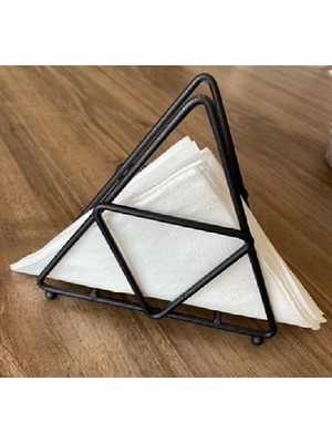 Renk Yapı Rüyası Üçgen Peçetelik Krom Tezgah Üstü Için Paslanmaz Malzeme Ferforje Siyah Metal Şık Tasarım