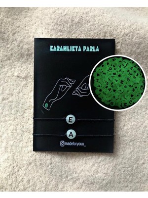 Made For Youu Karanlıkta Parlayan Harf Çift Bilekiği