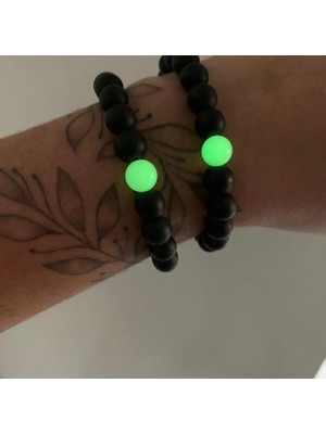 Made For Youu Karanlıkta Parlayan Doğaltaş Çift Bilekliği