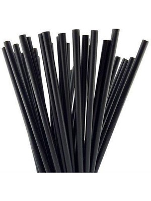 Coşan Pastacılık Pipet Renkli Frozen Siyah 20CM