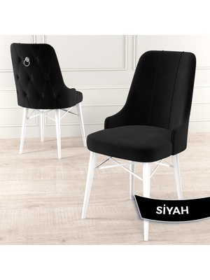 Canisa Concept Pare Serisi, Beyaz Gürgen Ayaklı, 1.sınıf Babyface Ithal Kumaş Sandalye , Gümüş Halkalı, 1 Adet