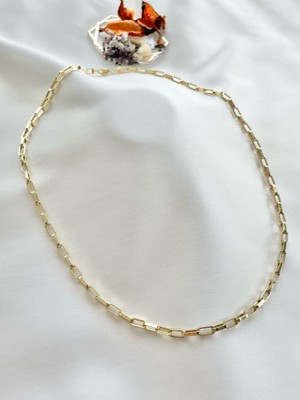 14 Kuyumculuk 4 mm Kalın Ataş Zincir 50CM