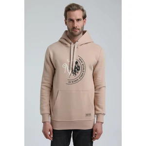 New World Polo Kapüşonlu Bej Slim Fit Sweatshirt 22FWM64030