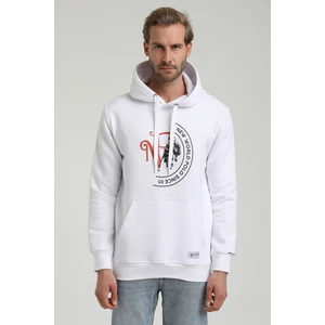 New World Polo Kapüşonlu Beyaz Slim Fit Sweatshirt 22FWM64030