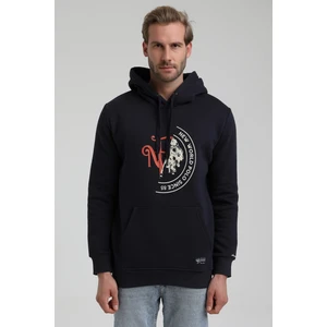 New World Polo Kapüşonlu Lacivert Slim Fit Sweatshirt 22FWM64030