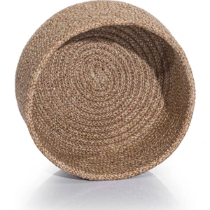 Cesta El Yapımı Pamuklu Natural Hasır Dekoratif Sepet 25cm 9049