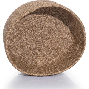 Cesta El Yapımı Pamuklu Natural Hasır Dekoratif Sepet 30cm 9050