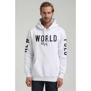 New World Polo Kapüşonlu Beyaz Slim Fit Sweatshirt 22FWM64035