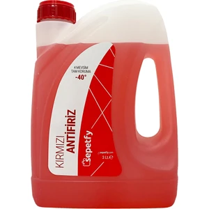 -40°c Kırmızı Organik Antifriz 3 Litre (Üretim Yılı: 2023)