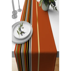 Turuncu Premium Tay Tüyü Dokuma Leke Tutmaz Kumaş Masa Örtüsü Runner 40X140CM RNR463