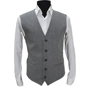 Mentor Regalo Erkek Yelek V Yaka Gri Balıksırtı 50436 L