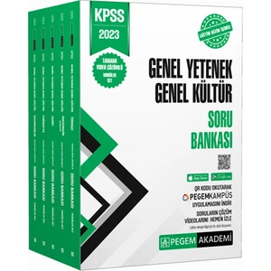 Pegem Akademi Yayıncılık KPSS 2023 Genel Yetenek Genel Kültür Tamamı Çözümlü Modüler Soru Bankası Seti (5 Kitap Takım)