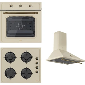 Bej Rustik Ankastre Set ARF6607C01 - ARO5620C01 - 2120 Vintage Davlumbaz