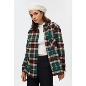 Stella Pulvis Ekose Tek Cep Kadın Gömlek