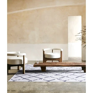 Maze Tile Antrasit Desenli Peluş Halı 7454