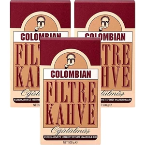 Mehmet Efendi Colombian Filtre Kahve 3 x 500 gr