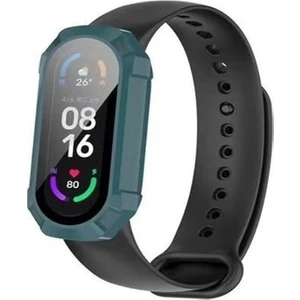 Xiaomi Mi Band 7 Uyumlu Ekran ve Kasa Koruyucu Silikon Kılıf 360 Tam Koruma