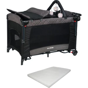 Babydoor Mia Comfort Anne Yanı Park Yatak Oyun Parkı 70X110 +Yatak Antrasit