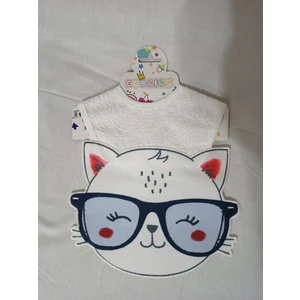 Gözlüklü Kedi Mama Önlüğü Uni