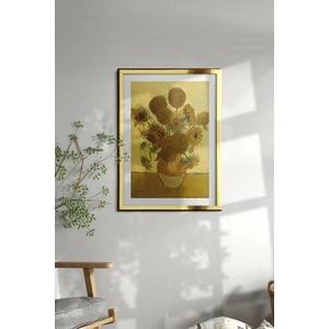 Özcanlar Çerçeve Ahşap Çerçeveli Tablo Çerçeveli Ahşap Dekor Tablo Seti Dekoratif Tablo Van Gogh Ay Çiçeği Tablo