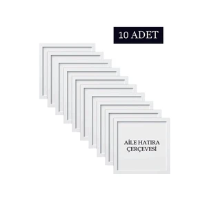 Özcanlar Çerçeve 10 Adet  Aile Çerçeve Seti Tablo Seti Boş Çerçeve Masa Üstü Çerçeve