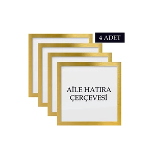 Özcanlar Çerçeve 4 Adet Aile Çerçeve Seti Tablo Seti Boş Çerçeve Masa Üstü Çerçeve