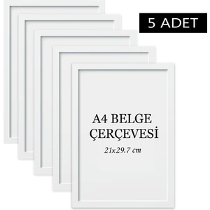 Özcanlar Çerçeve 5 Li Set A4(21X29.7) Diploma Çerçevesi Belge Çerçeveleri Sertifika Çerçevesi