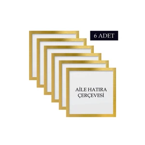 Özcanlar Çerçeve 6 Adet  Aile Çerçeve Seti Tablo Seti Boş Çerçeve Masa Üstü Çerçeve