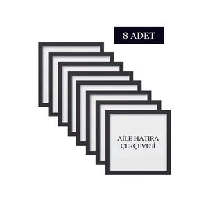 Özcanlar Çerçeve 8 Adet  Aile Çerçeve Seti Tablo Seti Boş Çerçeve Masa Üstü Çerçeve