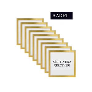 Özcanlar Çerçeve 9 Adet  Aile Çerçeve Seti Tablo Seti Boş Çerçeve Masa Üstü Çerçeve